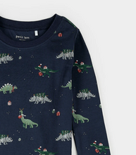 Load image into Gallery viewer, Petit Lem Holiday Dinosaur Print Pyjamas
