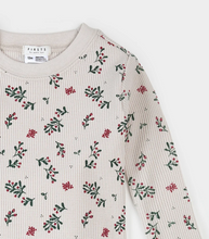 Load image into Gallery viewer, Petit Lem Winterberry Holly Print Thermal Baby Pyjamas
