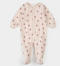 Load image into Gallery viewer, Petit Lem Velour Winterberry Print Sleeper
