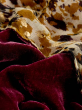 Load image into Gallery viewer, White Stuff UK Velvet Printed Scarf Plum Print
