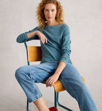 Load image into Gallery viewer, White Stuff UK Clara Sparkle Tee Mid Blue
