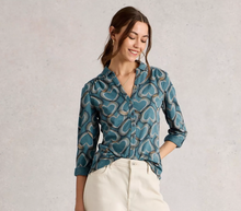 Load image into Gallery viewer, White Stuff UK Annie Jersey Shirt Blue Hearts

