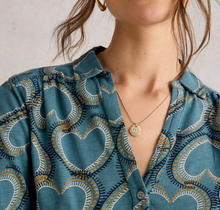 Load image into Gallery viewer, White Stuff UK Annie Jersey Shirt Blue Hearts
