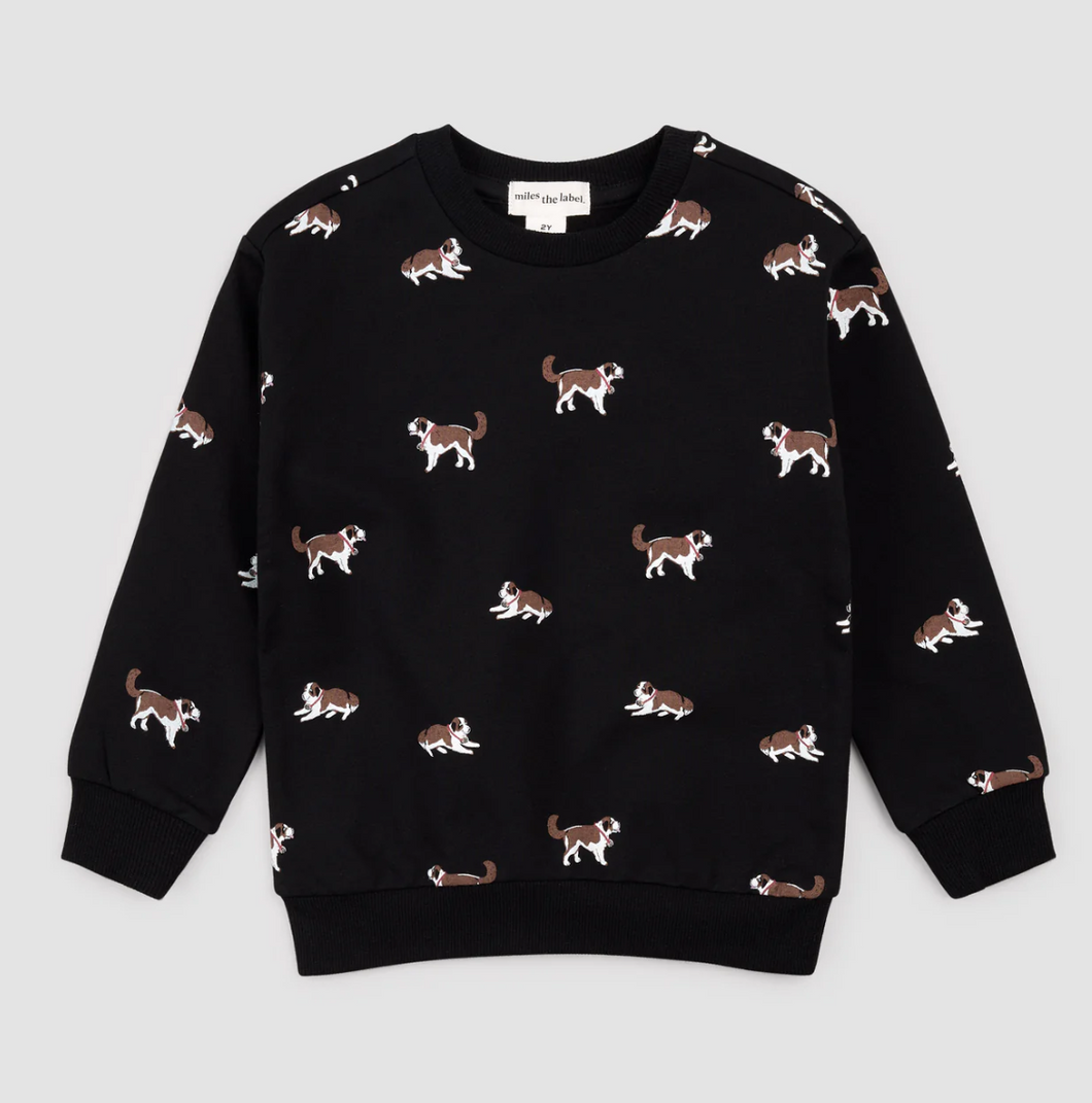 Miles St Bernard Print Sweatshirt