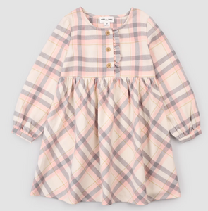 Miles Pink Plaid Flannel Dress