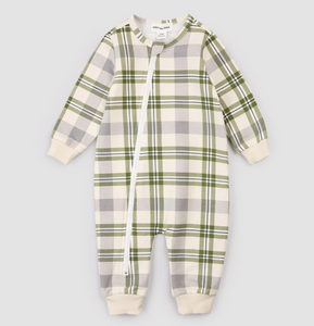 Miles Baby Winter Moss Plaid Playsuit