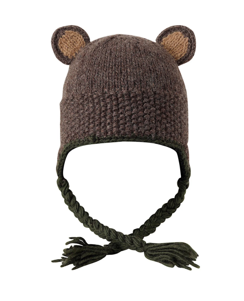 Ambler Kids Forest Animal Knit Hat with Tie