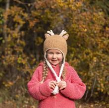Load image into Gallery viewer, Ambler Kids Forest Animal Knit Hat with Tie
