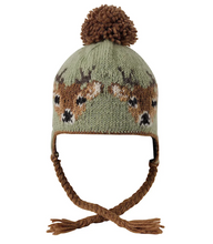 Load image into Gallery viewer, Ambler Kids Creatures Jacquard Knit Hat with Tie

