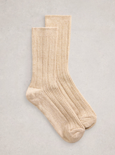Load image into Gallery viewer, White Stuff UK Sparkle Socks Gold
