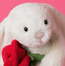 Load image into Gallery viewer, Cream Bunny with Rose
