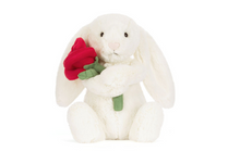 Load image into Gallery viewer, Cream Bunny with Rose
