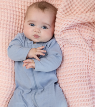 Load image into Gallery viewer, Bella Tunno Waffle Baby Blanket Blush
