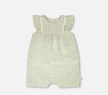 Load image into Gallery viewer, Deux Par Deux Vichy Shortie Playsuit
