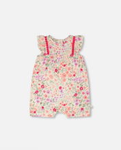 Load image into Gallery viewer, Deux Par Deux Meadow Flowers Shortie Playsuit
