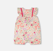Load image into Gallery viewer, Deux Par Deux Meadow Flowers Shortie Playsuit
