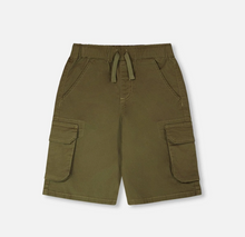 Load image into Gallery viewer, Deux Par Deux Stretch Twill Cargo Short Dark Khaki
