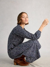 Load image into Gallery viewer, White Stuff UK Megan Jersey Dress Navy Multi
