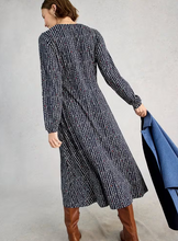Load image into Gallery viewer, White Stuff UK Megan Jersey Dress Navy Multi

