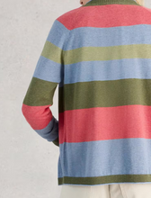 Load image into Gallery viewer, White Stuff UK Lulu Stripe Cardi Green Multi
