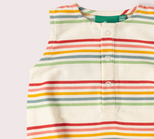 Load image into Gallery viewer, Little Green Radicals Cream Rainbow Bubble Body Playsuit
