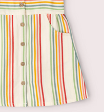 Load image into Gallery viewer, Little Green Radicals Button Dress Cream Rainbow
