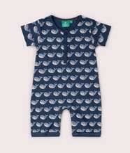 Load image into Gallery viewer, Little Green Radicals Singing Whales Playsuit
