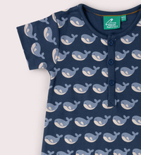 Load image into Gallery viewer, Little Green Radicals Singing Whales Playsuit
