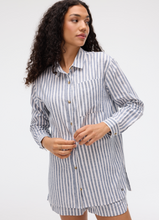 Load image into Gallery viewer, Fig Leidy Cabana Stripe Shirt French Navy

