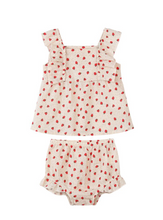 Load image into Gallery viewer, Vignette Ellie Tank and Short Oatmeal Strawberries
