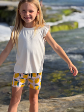 Load image into Gallery viewer, Vignette Aster Lemon Bike Shorts
