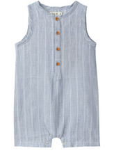 Load image into Gallery viewer, Me and Henry Cabin Playsuit Chambray Stripe
