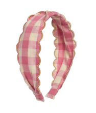 Load image into Gallery viewer, Rockahula Scalloped Gingham Headband
