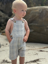 Load image into Gallery viewer, Me and Henry Galleon Overalls Chambray Plaid
