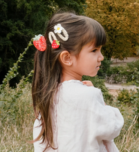 Load image into Gallery viewer, Rockahula Crochet Daisy and Strawberry Clips
