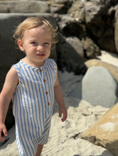 Load image into Gallery viewer, Me and Henry Cabin Playsuit Blue Stripe
