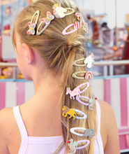 Load image into Gallery viewer, Rockahula Pink Pony Clips
