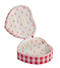 Load image into Gallery viewer, Rockahula Gingham Love Heart Jewellery Box
