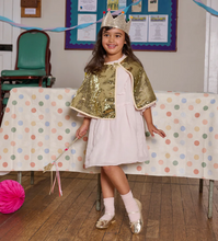 Load image into Gallery viewer, Rockahula Gold Sequin Pom Pom Crown
