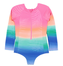 Load image into Gallery viewer, Nano Rainbow 1pc Rashguard Swimsuit Flash Pink
