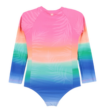 Load image into Gallery viewer, Nano Rainbow 1pc Rashguard Swimsuit Flash Pink
