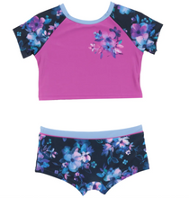 Load image into Gallery viewer, Nano Flower 2pc Swimsuit Purple
