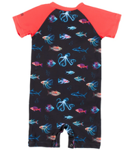 Load image into Gallery viewer, Nano Tropical 1pc Rashguard Swimsuit Black
