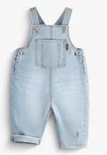 Load image into Gallery viewer, Souris Mini Stripe Denim Overalls and Lobster Print Tee
