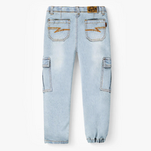 Load image into Gallery viewer, Souris Mini Stripe Denim Cargo Jean
