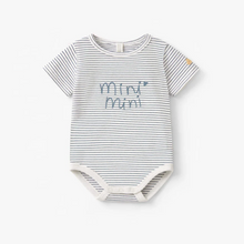 Load image into Gallery viewer, Souris Mini Stripe Onesie Blue
