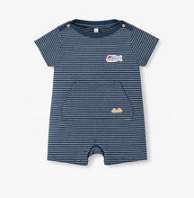 Load image into Gallery viewer, Souris Mini Nautical Stripe Playsuit
