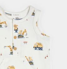 Load image into Gallery viewer, Petit Lem Diggers Shortie Playsuit
