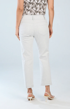 Load image into Gallery viewer, Beddome Stretch Denim Straight Leg Crop Pant Off White
