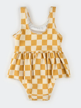 Load image into Gallery viewer, Petit Lem Check Print Skirted Swimsuit
